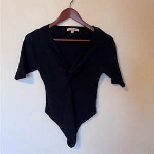 Love Tree Black Knotted Bodysuit